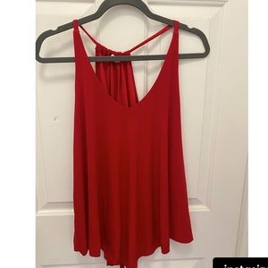 Red Flowy Tank